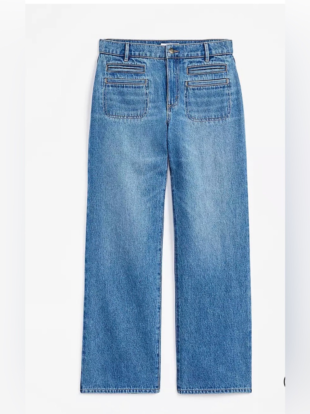 LOFT  Relaxed Straight Jeans Mid Vintage Wash Size 29/8 High Rise - Picture 4 of 11